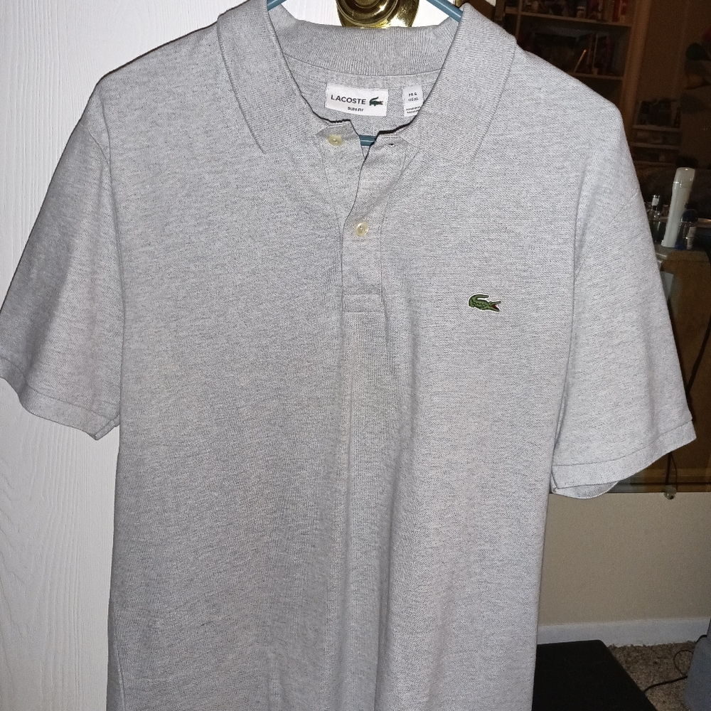 NWT Men’s Lacoste Grey Polo shirt